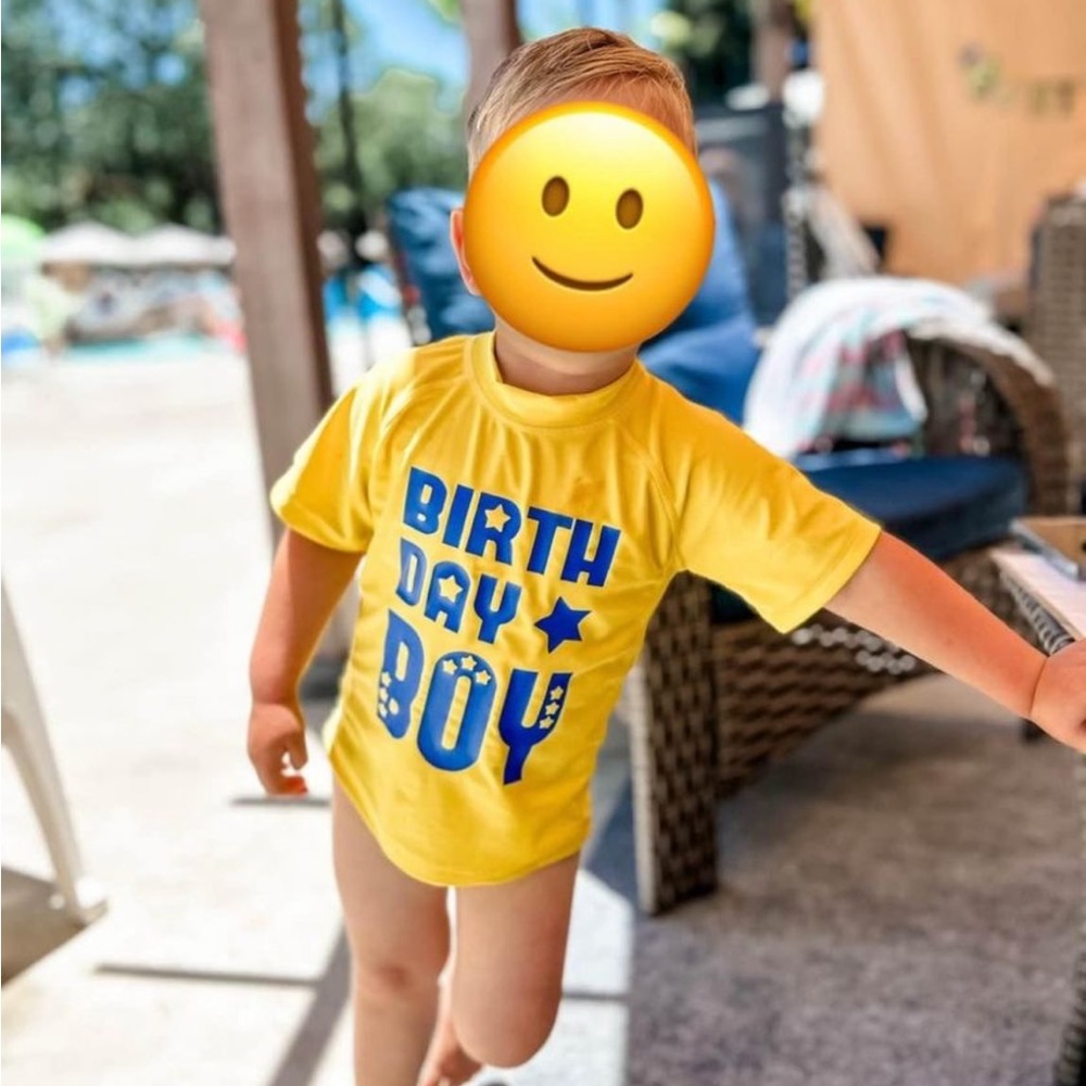 3T Toddler Birthday Boy rash guard